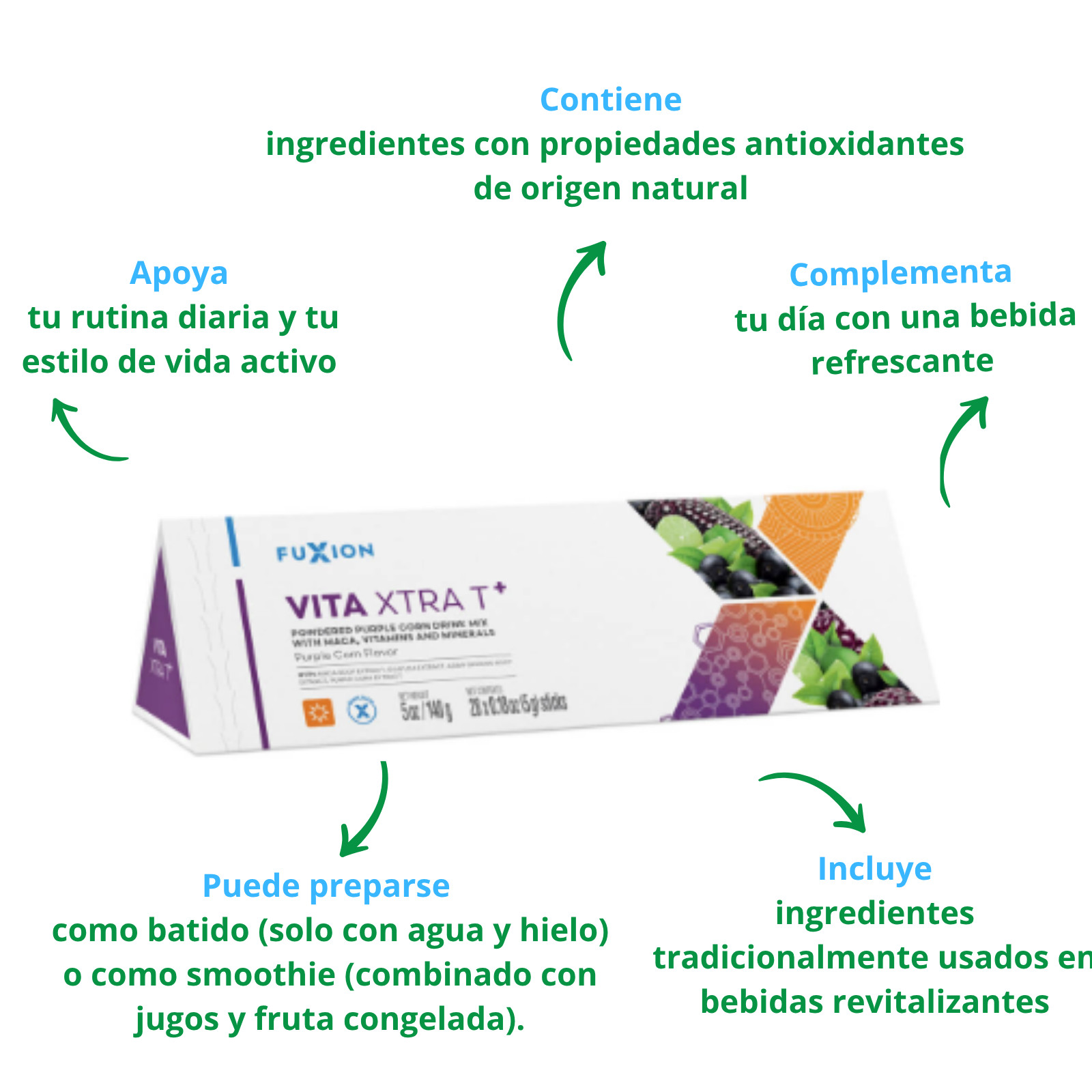 FuXion Vita Xtra T+ | Bebida Funcional Con Antioxidantes y Apoyo Diario Activo