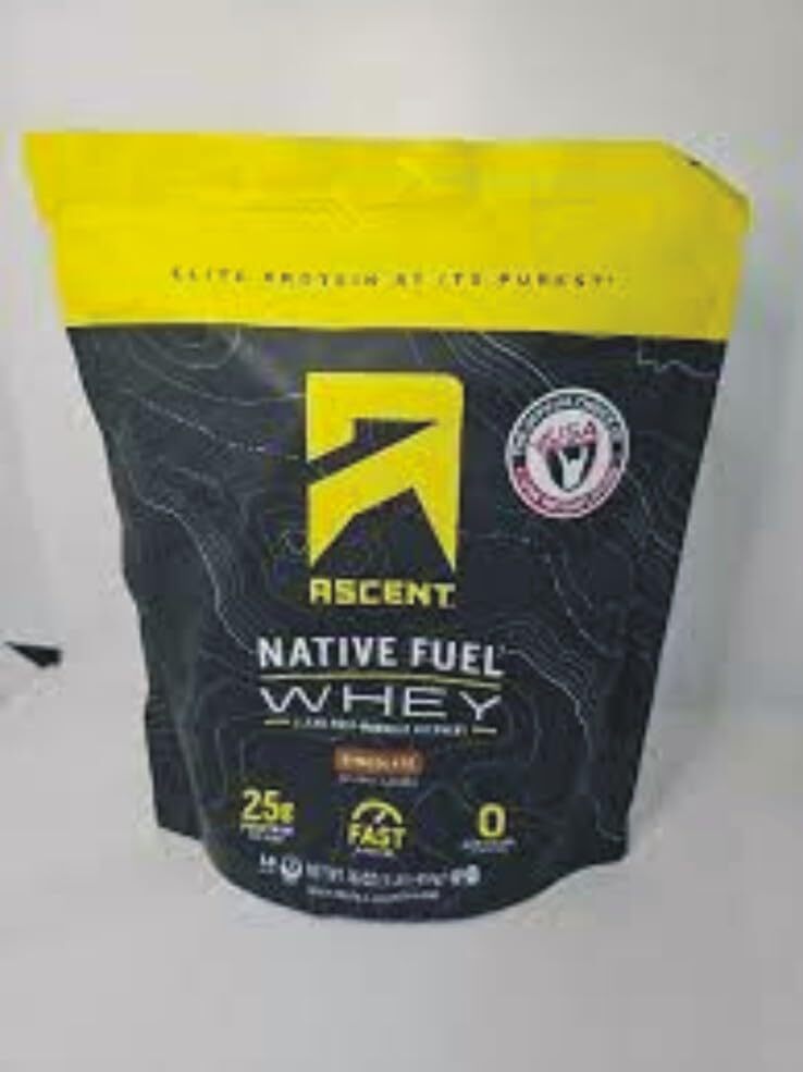 Ascent Native Fuel Whey Protein Powder – Post Workout Whey Protein Isolate, Zero