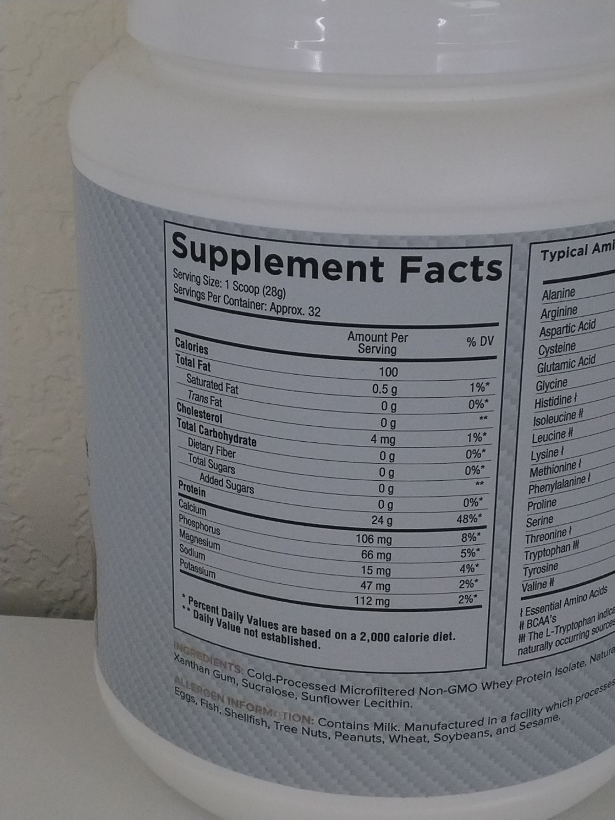 Core Nutritionals ISO Ultra-Pure Isolate Whey Protein 2lb Vanilla Cake