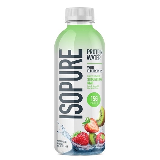 Isopure Non Alcoholic Strawberry Kiwi Clear Protein Drink, 20 Fluid Ounce, 12