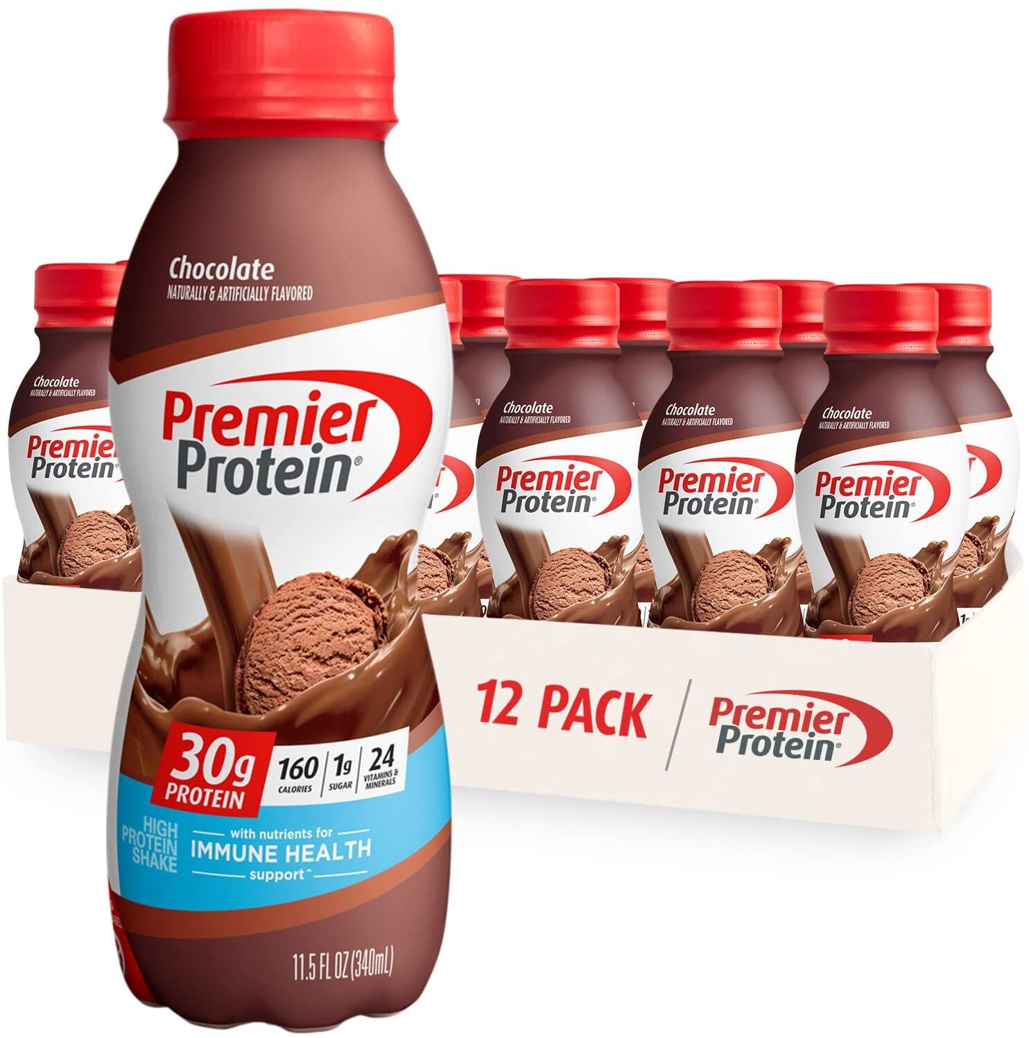 Premier Protein Shake, Chocolate 🍫 30g Protein, 11.5 Fl Oz, 12 Ct