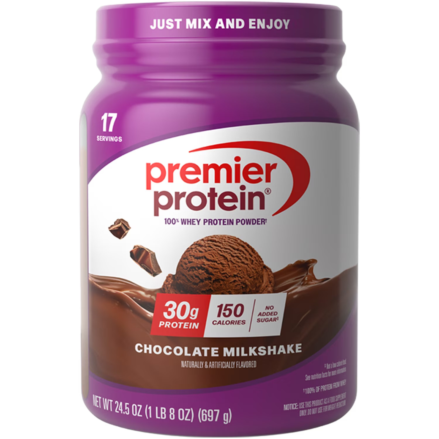 100% Whey Protein Powder, Strawberry Milkshake, 30G Protein, 23.3 Oz, 1.7 Lb
