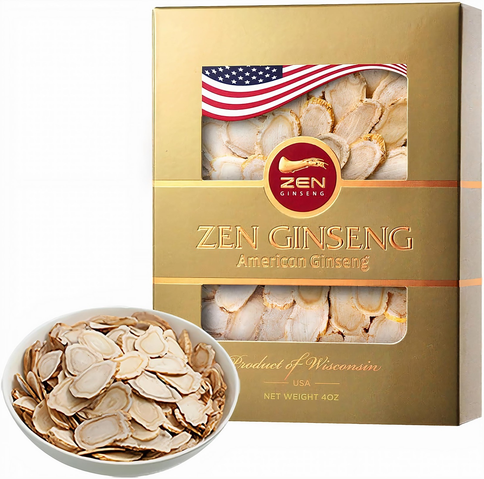 American Wisconsin Ginseng Slices — Improved Energy, Performance, & Mental