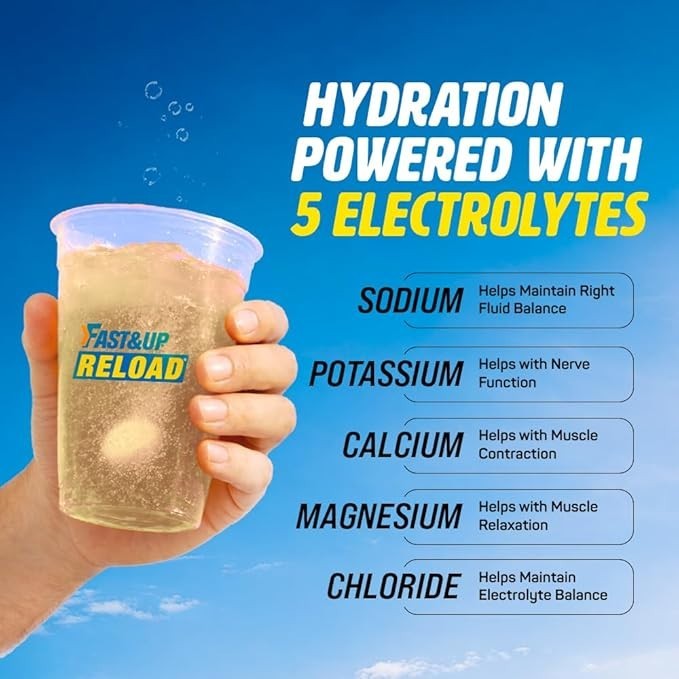 Fast&Up Reload Zero Electrolyte Tablets 25 Ct Lime Lemon Hydration