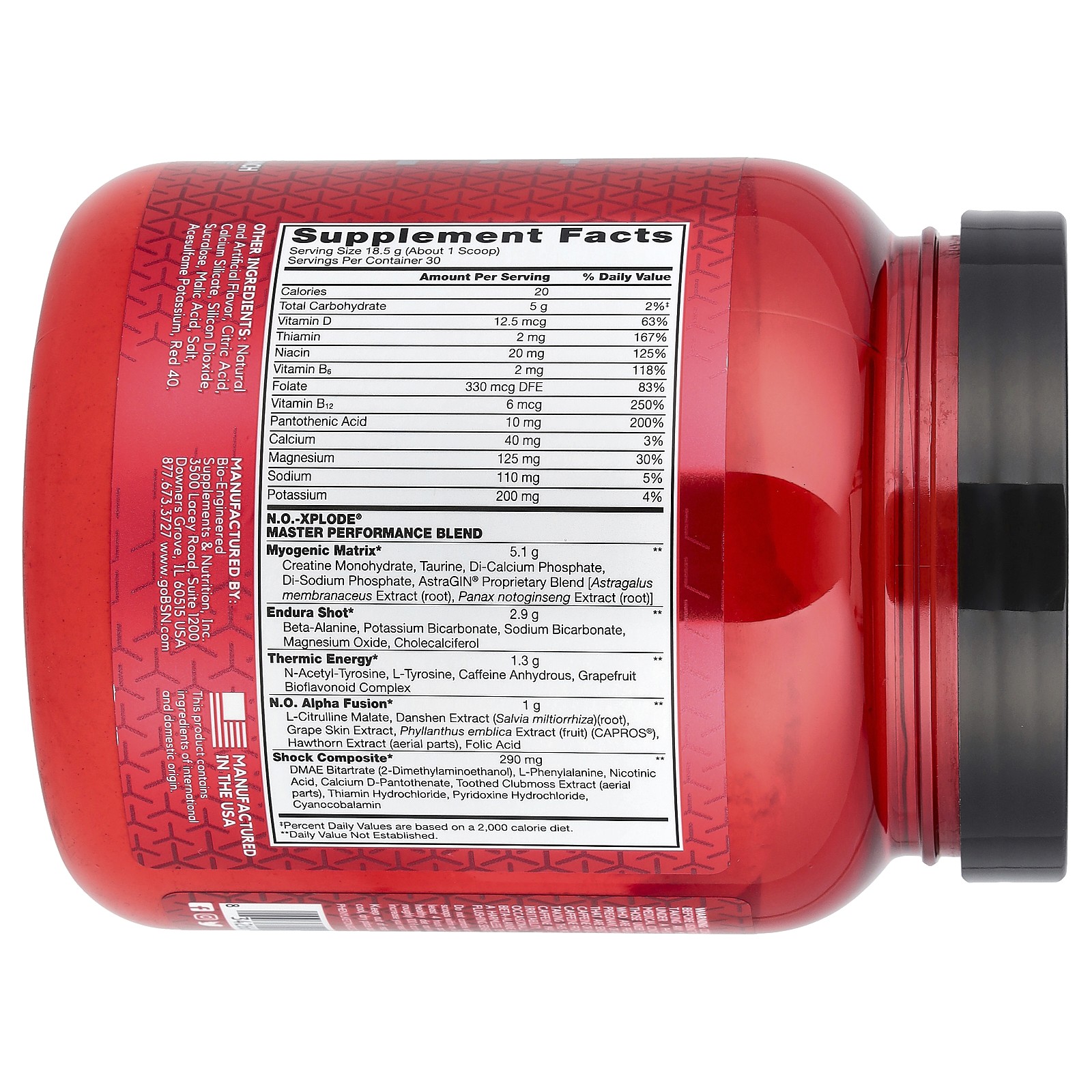 N.O.-Xplode, Legendary Pre-Workout, Fruit Punch, 1.22 lbs (555 g)