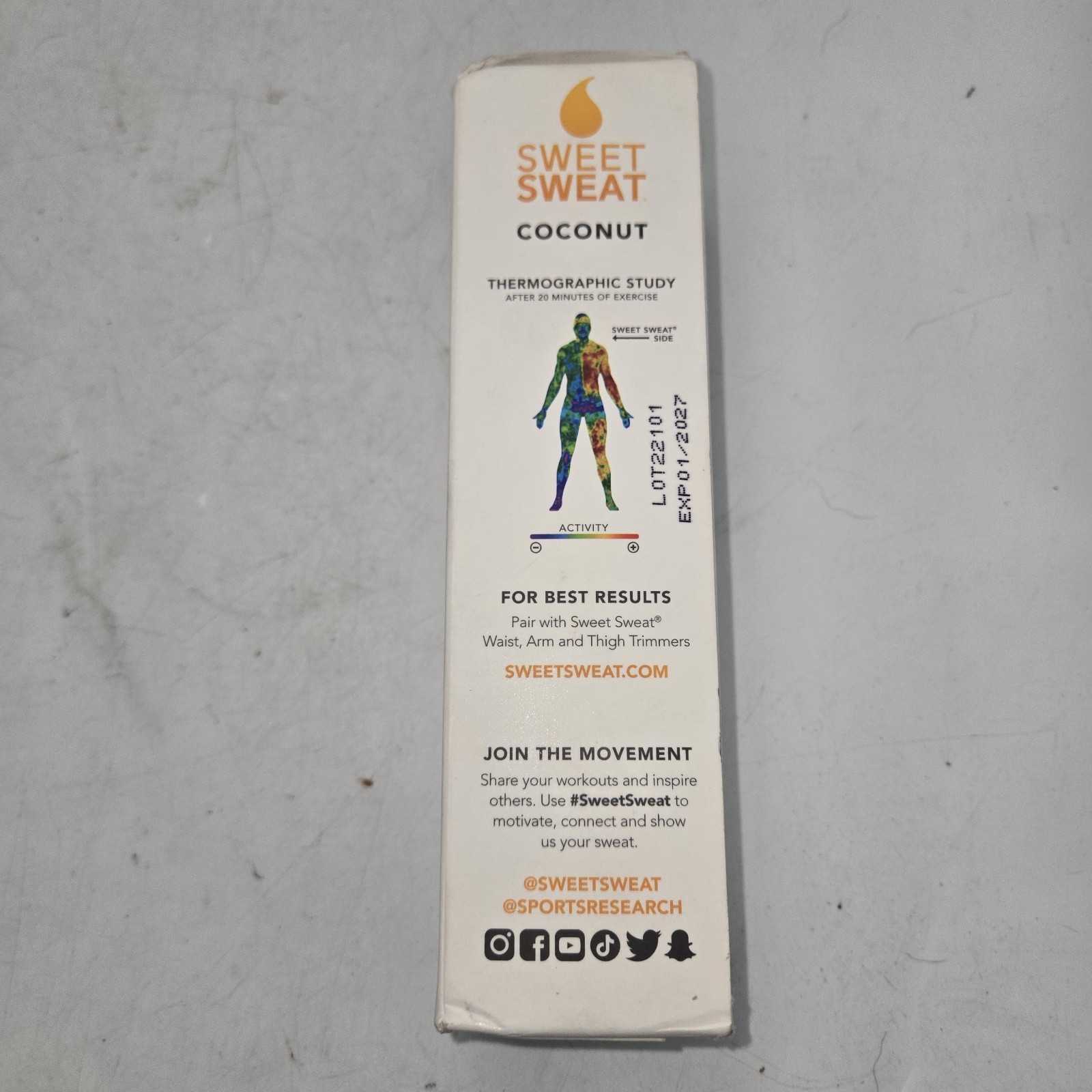 SPORTS RESEARCH Sweet Sweat Workout Enhancer COCONUT 6.4 OZ New & Sealed
