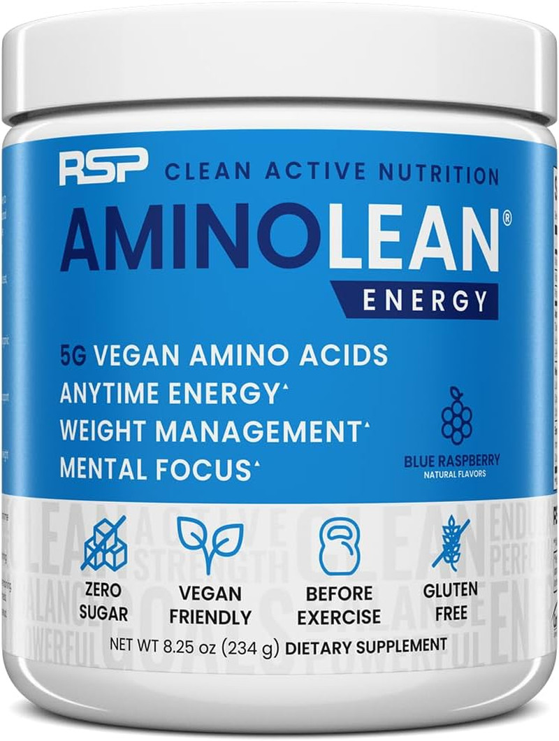 Aminolean Pre Workout Powder, Amino Energy & Weight Management with Vegan BCAA A