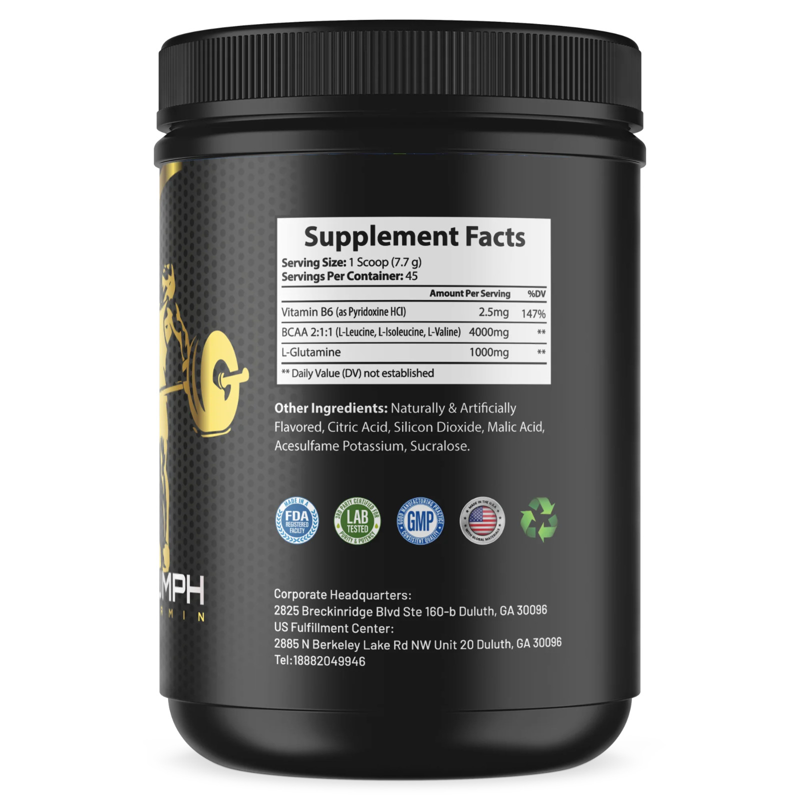 Scivation 105020 BCAA Amino Acid Powder Knockout Fruit Punch