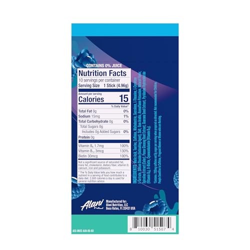 BREEZEBERRY, Energy Sticks Drink Powder, 1.7 Ounce (Pack of 1) Breezeberry