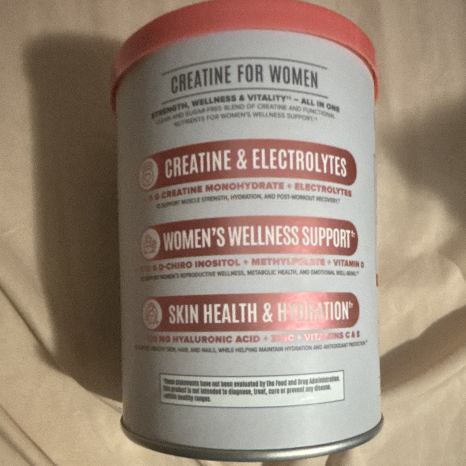 Birdman CreaClean Creatine Powder for Women Pink Lemonade 9.84oz 30 Serv