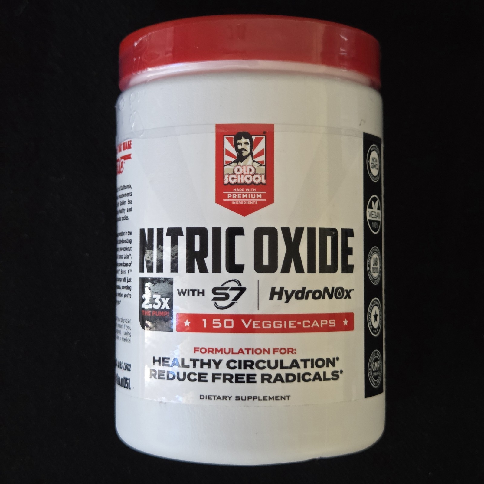 Old School Labs Nitric Oxide Pre-Workout Supplement HydroNOx S7 Blend 30 Serving