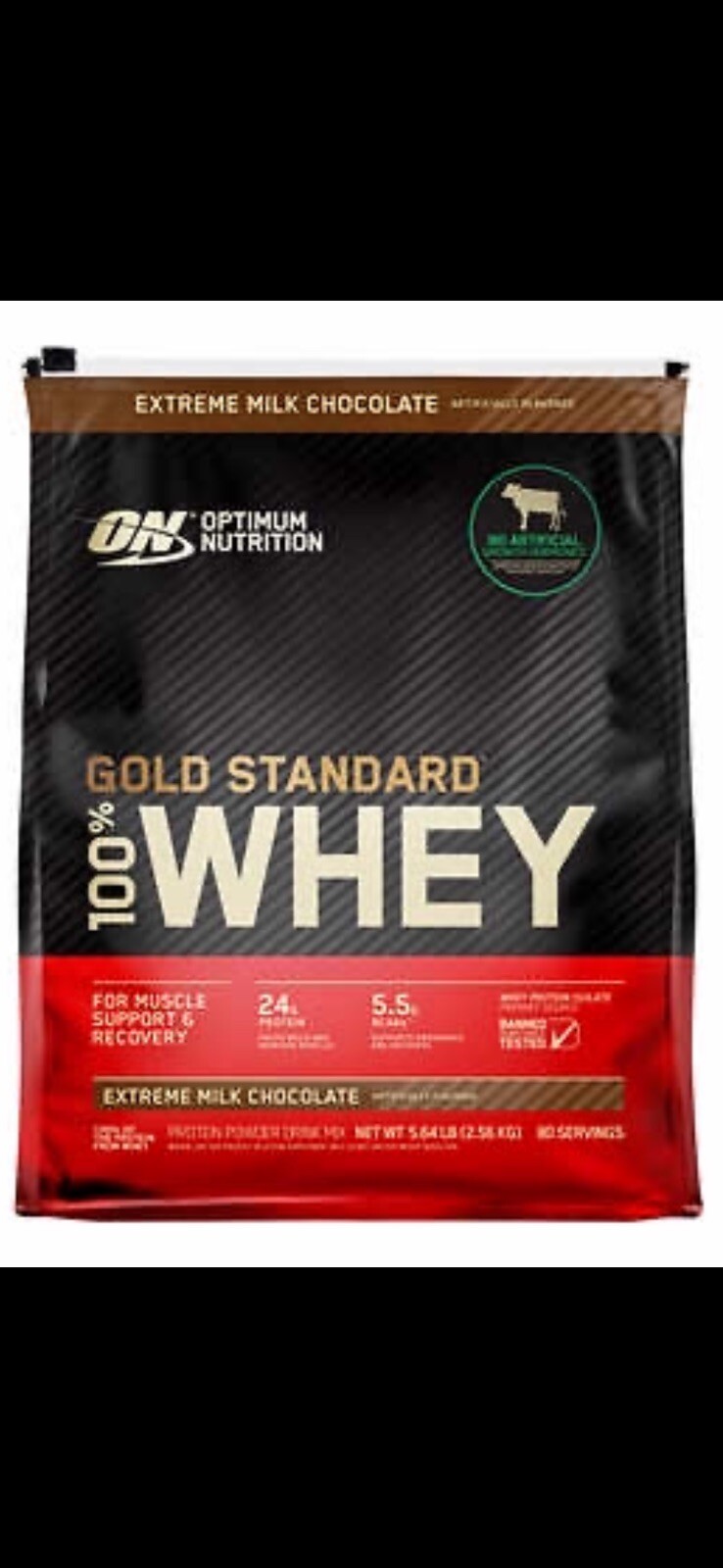 Optimum Nutrition Gold Standard 100% Whey Protein, 80 Servings – 5.64 Lb /2.56Kg