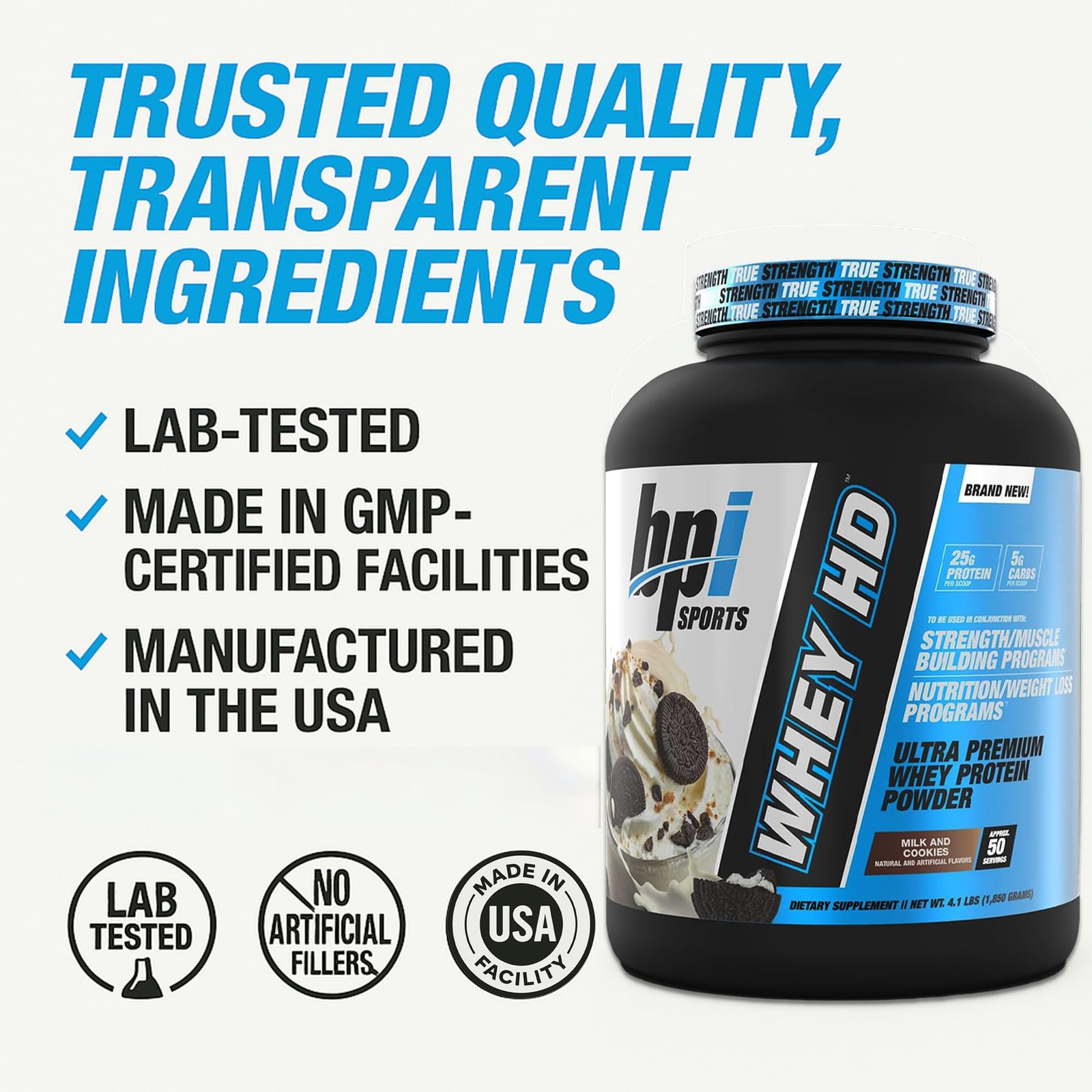 Bpi Sports Whey Hd Ultra Premium Protein Powder Isolate Workout Whey Protein