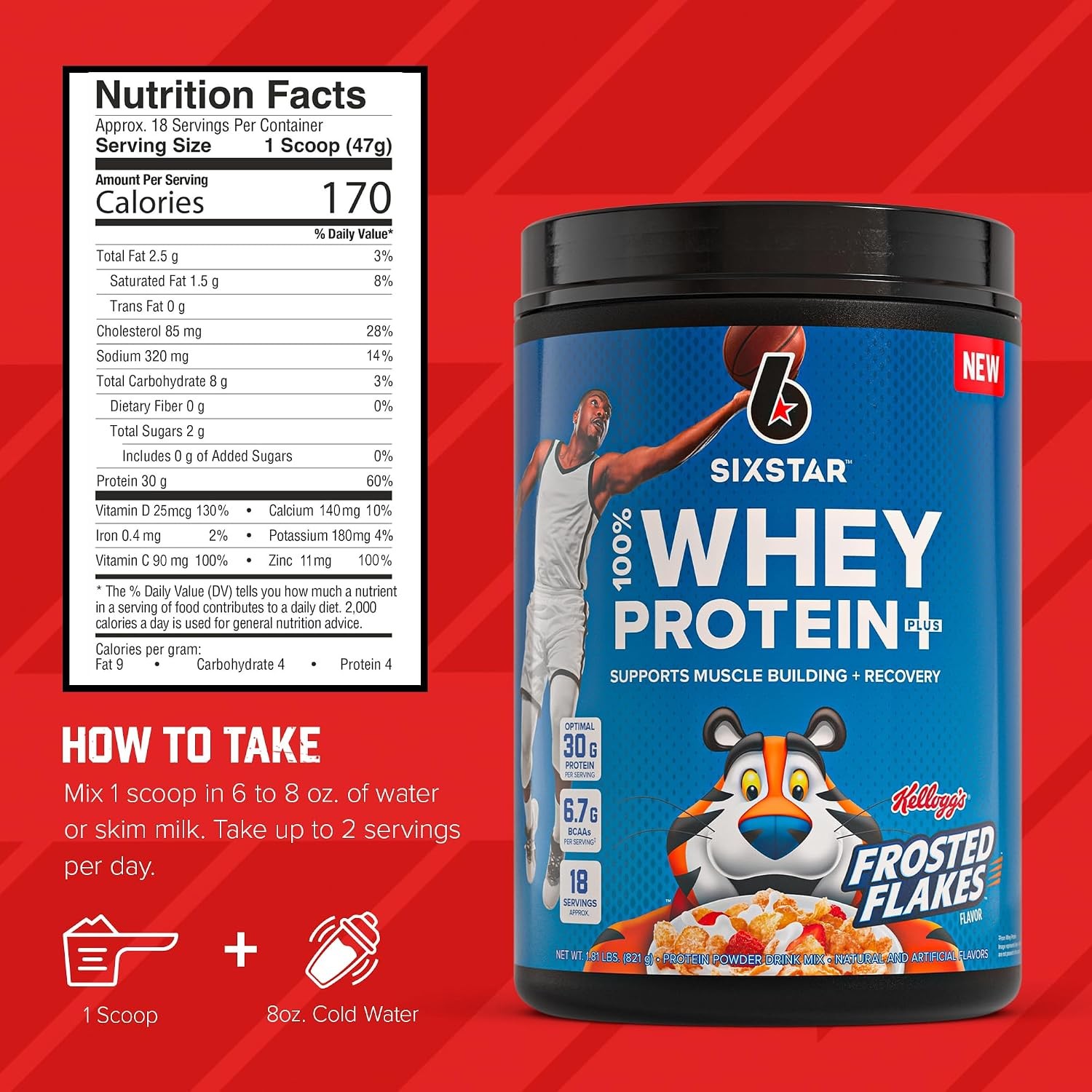 Six Star Whey Protein Powder Plus – Muscle Building & Recovery Formula with Whey