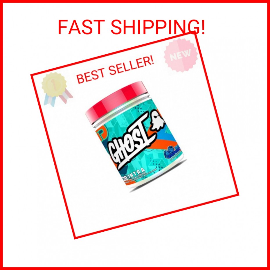 GHOST Intra Workout Powder, Blue Raspberry – BCAAs, & EAAs, Nootropics & Hydrati