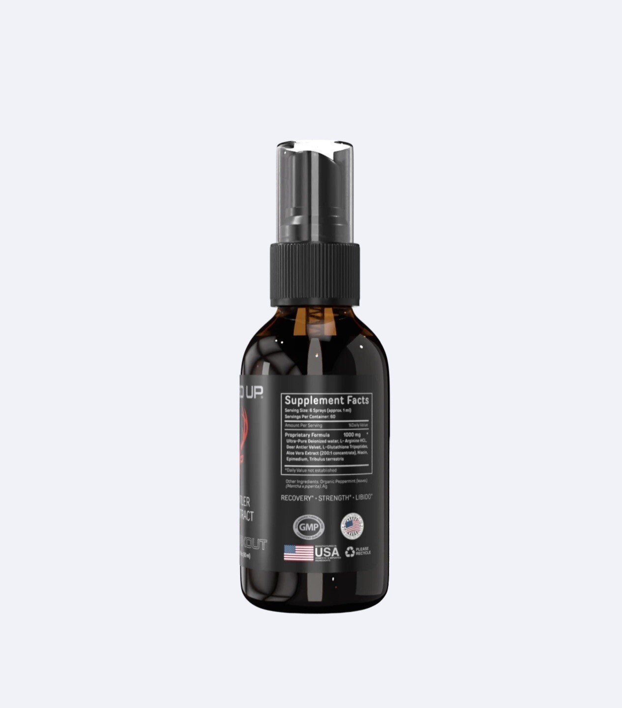 Bucked Up Deer Antler Velvet Extract Spray – 2 fl oz (IGF-1)