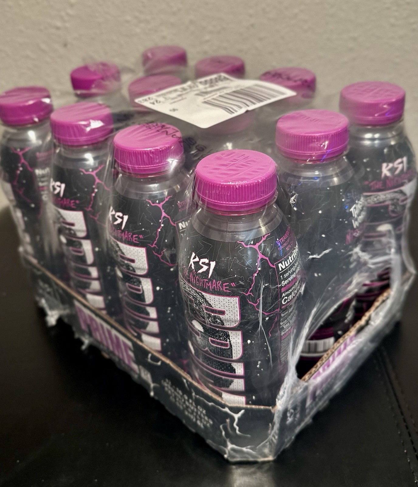 (6-PACK) • NEW KSI “THE NiGHTMARE” PRIME Hydration Strawberry Cream