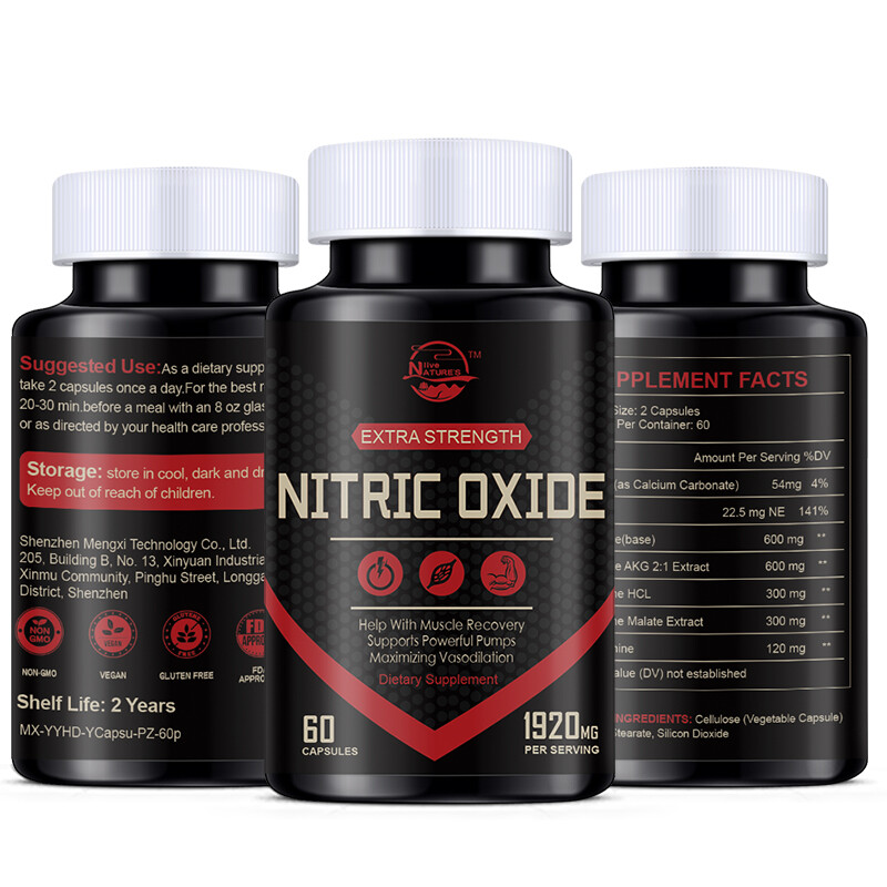 Nitric Oxide Booster Capsules – L-Arginine, L-Citrulline 1920mg Muscle Support