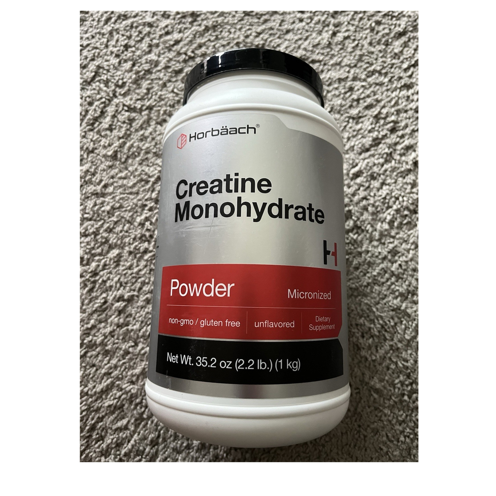 Horbaach Creatine Monohydrate Micronized Powder Unflavored 35.2 oz 1kg