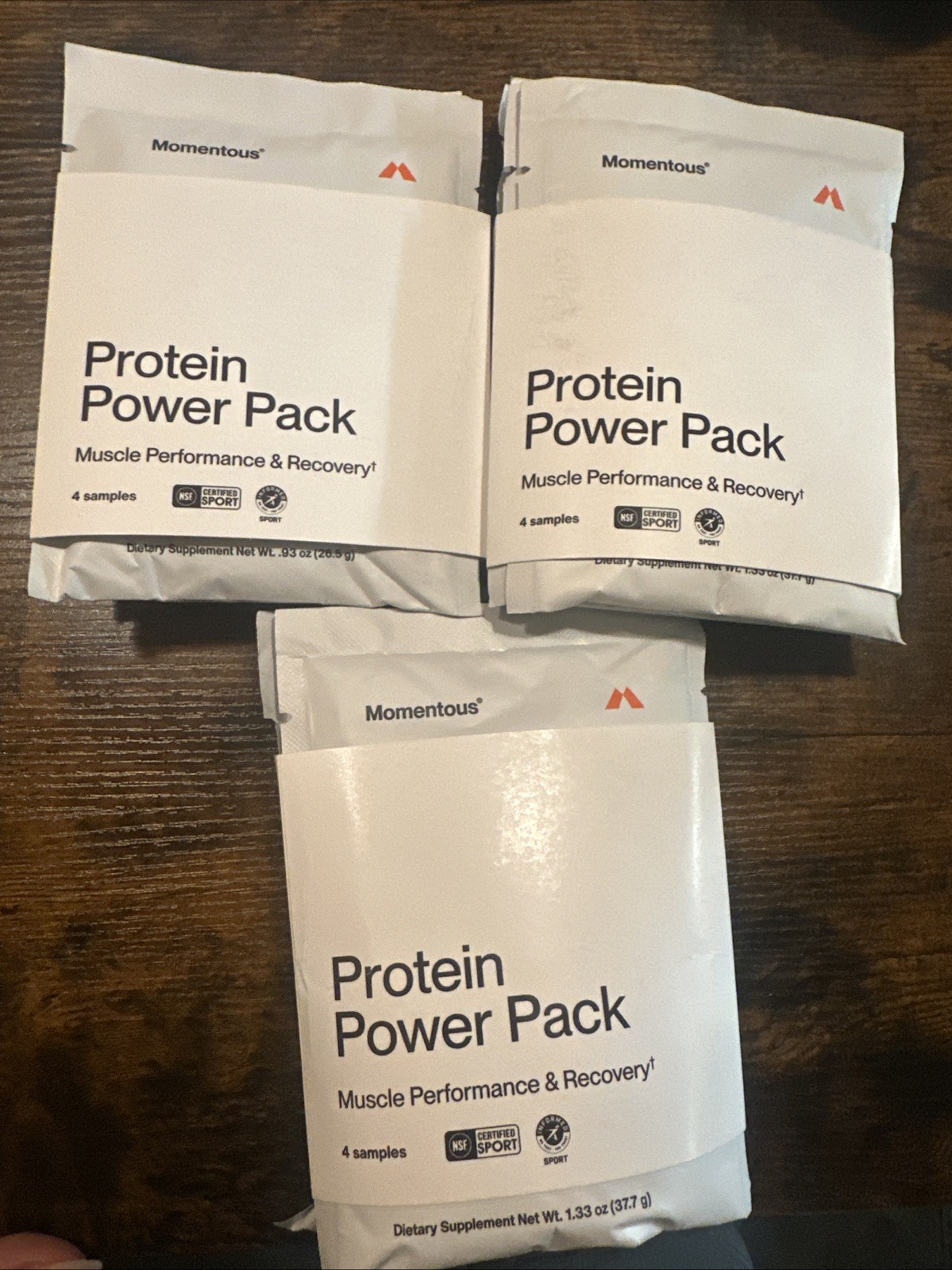 Momentous Protein Powder Travel Packs 11 Servings Variety Pack 3 Flavors