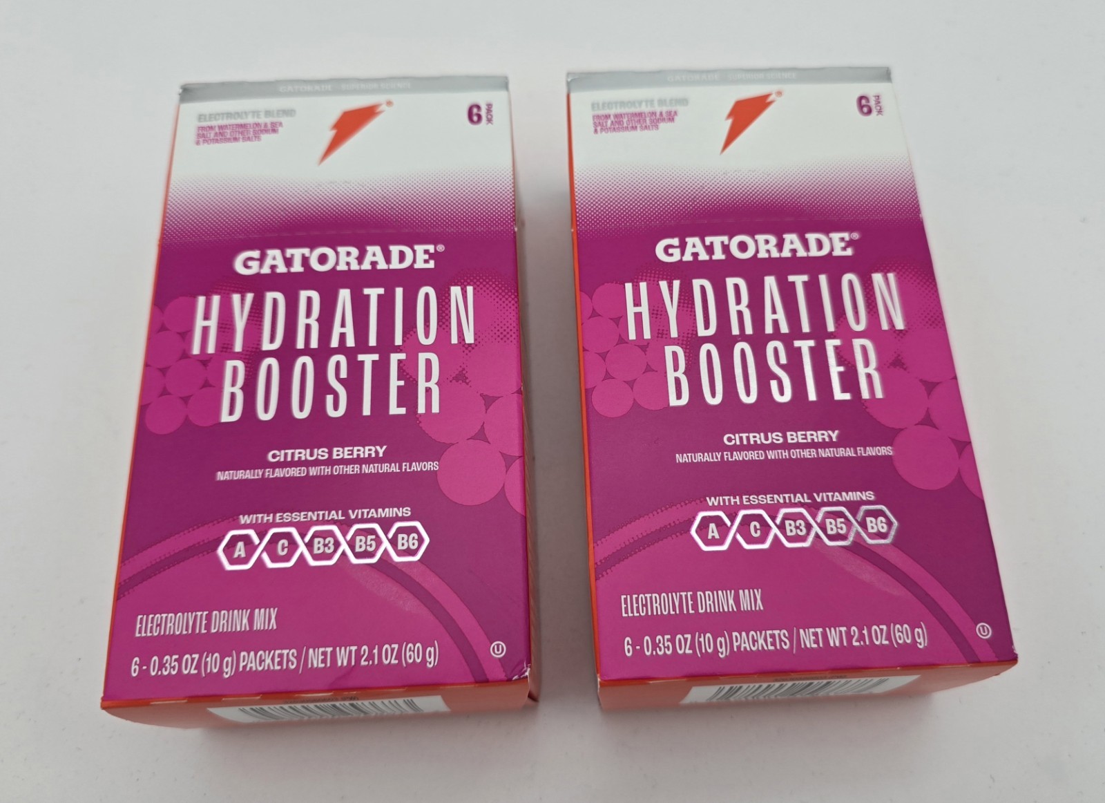 Gatorade Hydration Booster Drink Mix Citrus Berry (2 boxes)