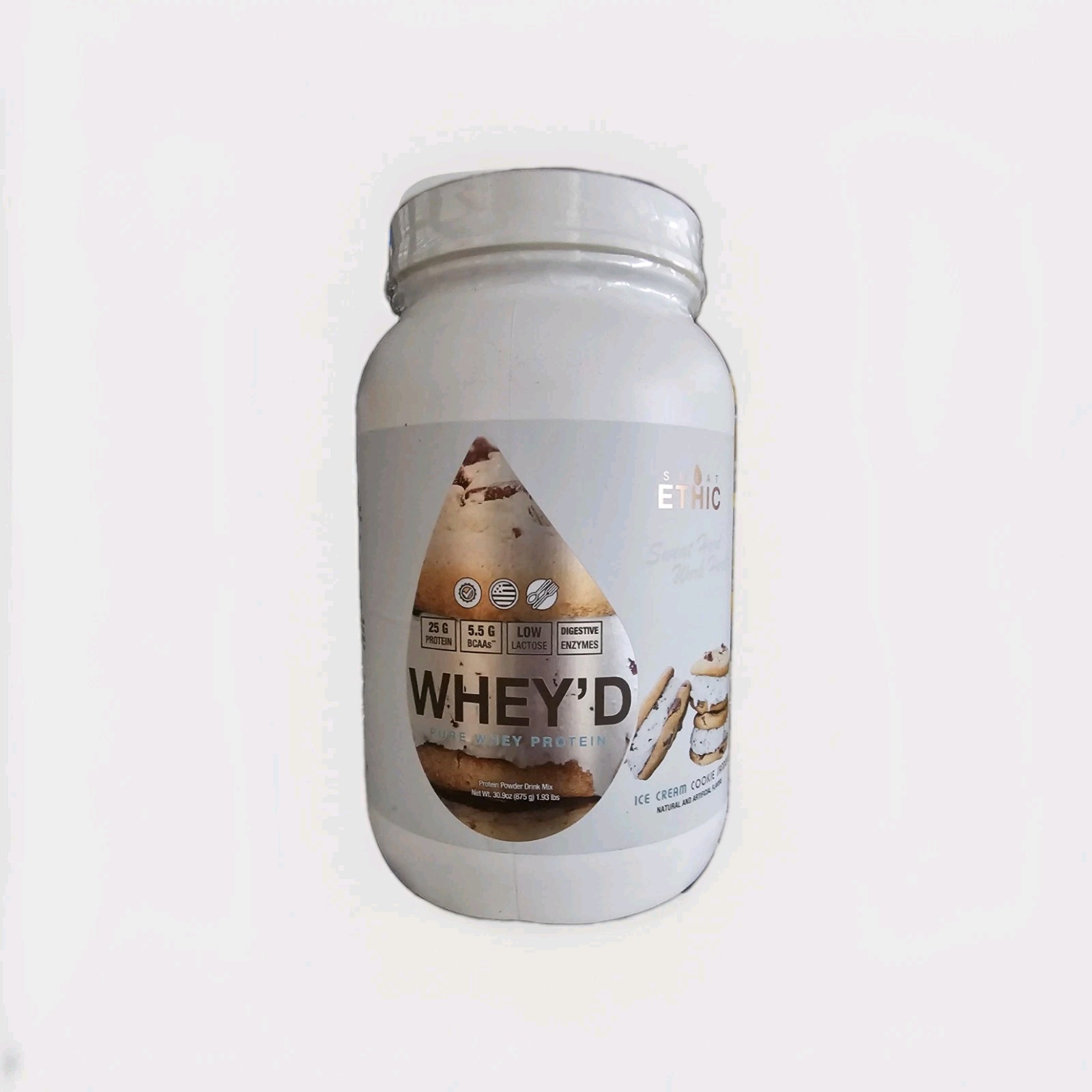 Sweat Ethic Whey’d Protein *Ice Cream Cookie Sandwich* Exp: 6/27