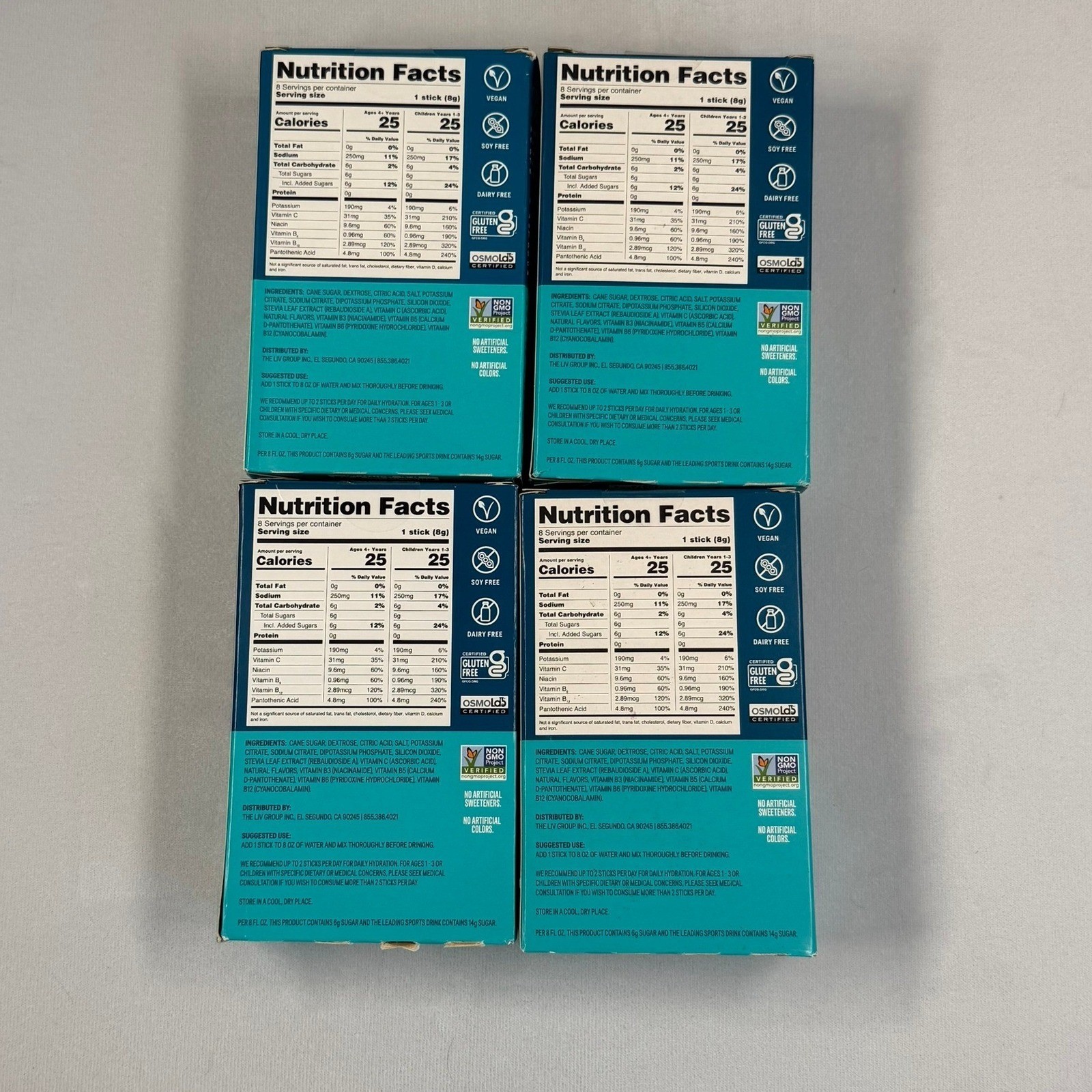 4X Liquid I.V. Kids Drink Mix Hydration Multiplier Tropical Punch 8 ea Exp 8/26