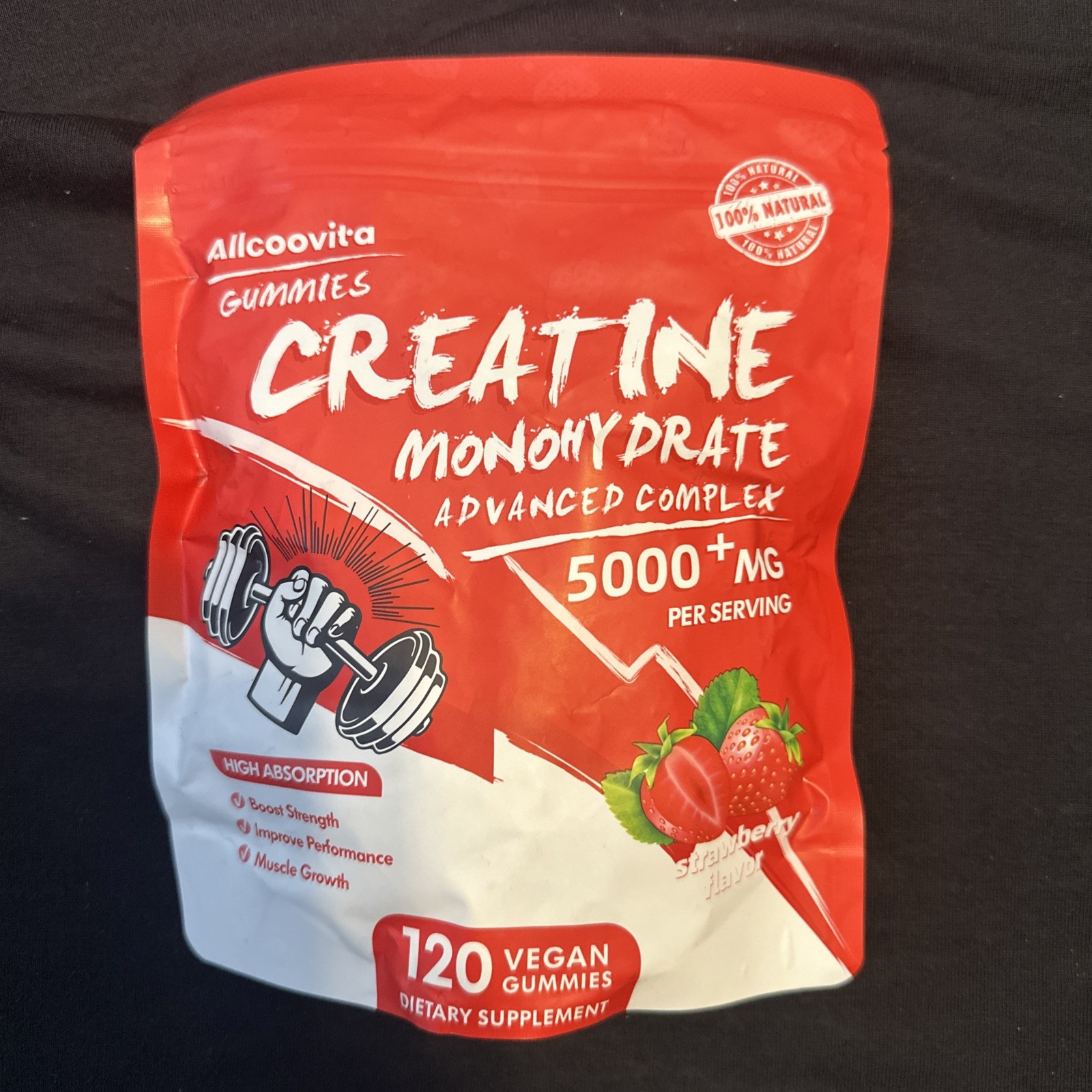 Allcoovita Creatine Monohydrate Gummies 5g