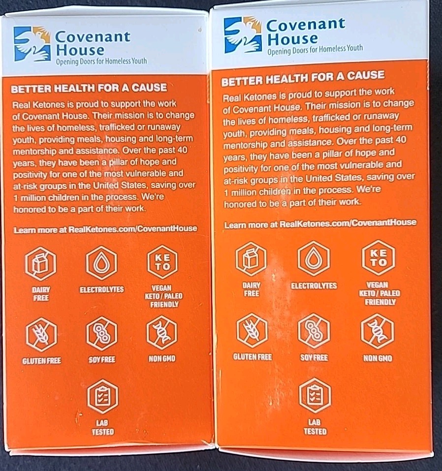 2 Boxes: Real Ketones D-BHB Capsules Charged 30 Caps ea. (Exp. 2/2027