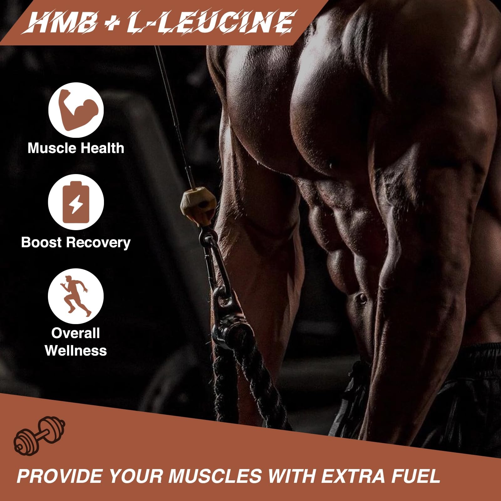 HMB and Leucine Supplement, 3500mg L-Leucine HMB with Vitamin D3, Amino Acid …