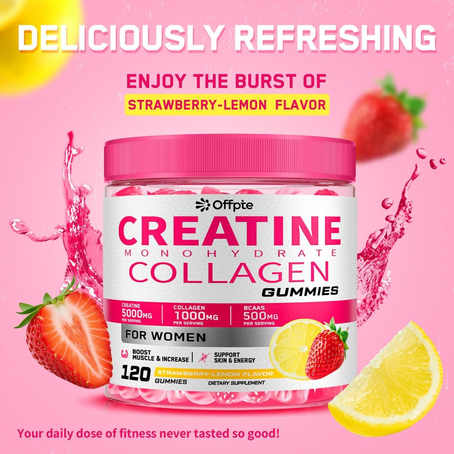 Creatine for Women, 5000mg Complex with Collagen & BCAAs, Vitamin B12, Creati…