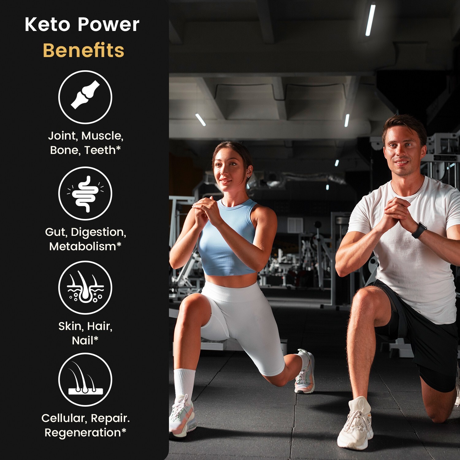 4 pack Keto Collagen Powder 5 Type Bone Broth Hyaluronic Acid MCT Vitamin DK