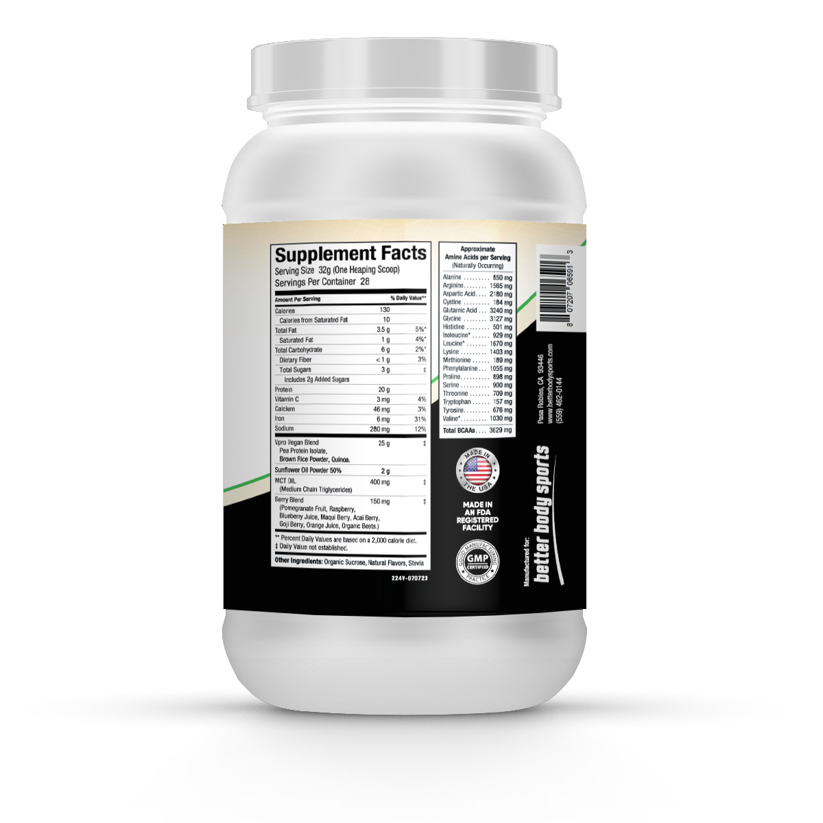 Effective Vegan Protein – Vanilla – 2lb – 28 Servings