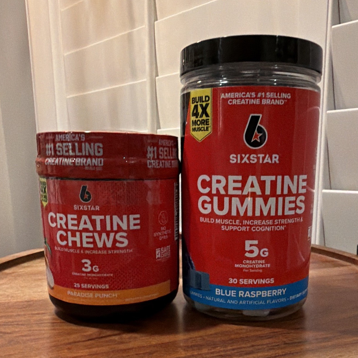 Six Star Creatine Monohydrate Gummies & Chewables, Sugar-Free Blue Raspberry