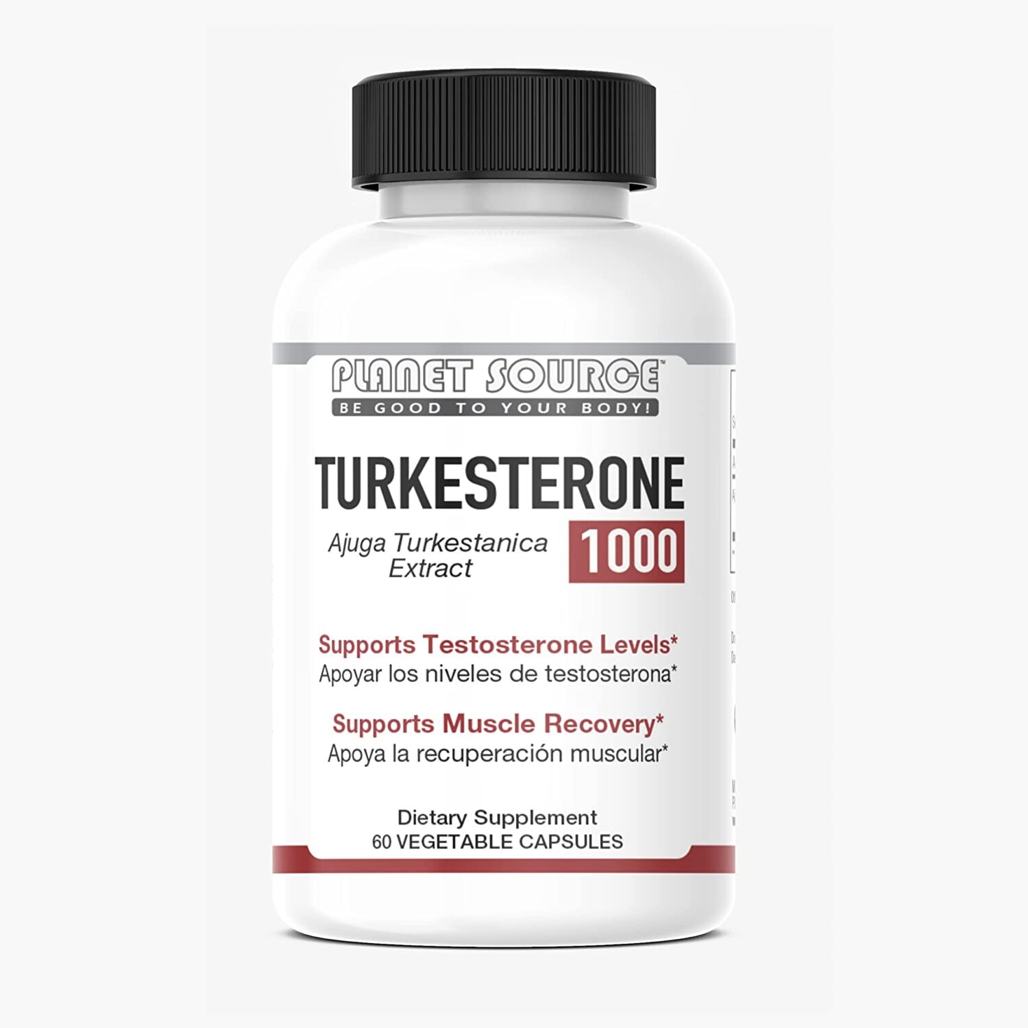 Planet Source Turkesterone 10% Extract Ajuga Turkestasnica 1000 mgs 60 capsules
