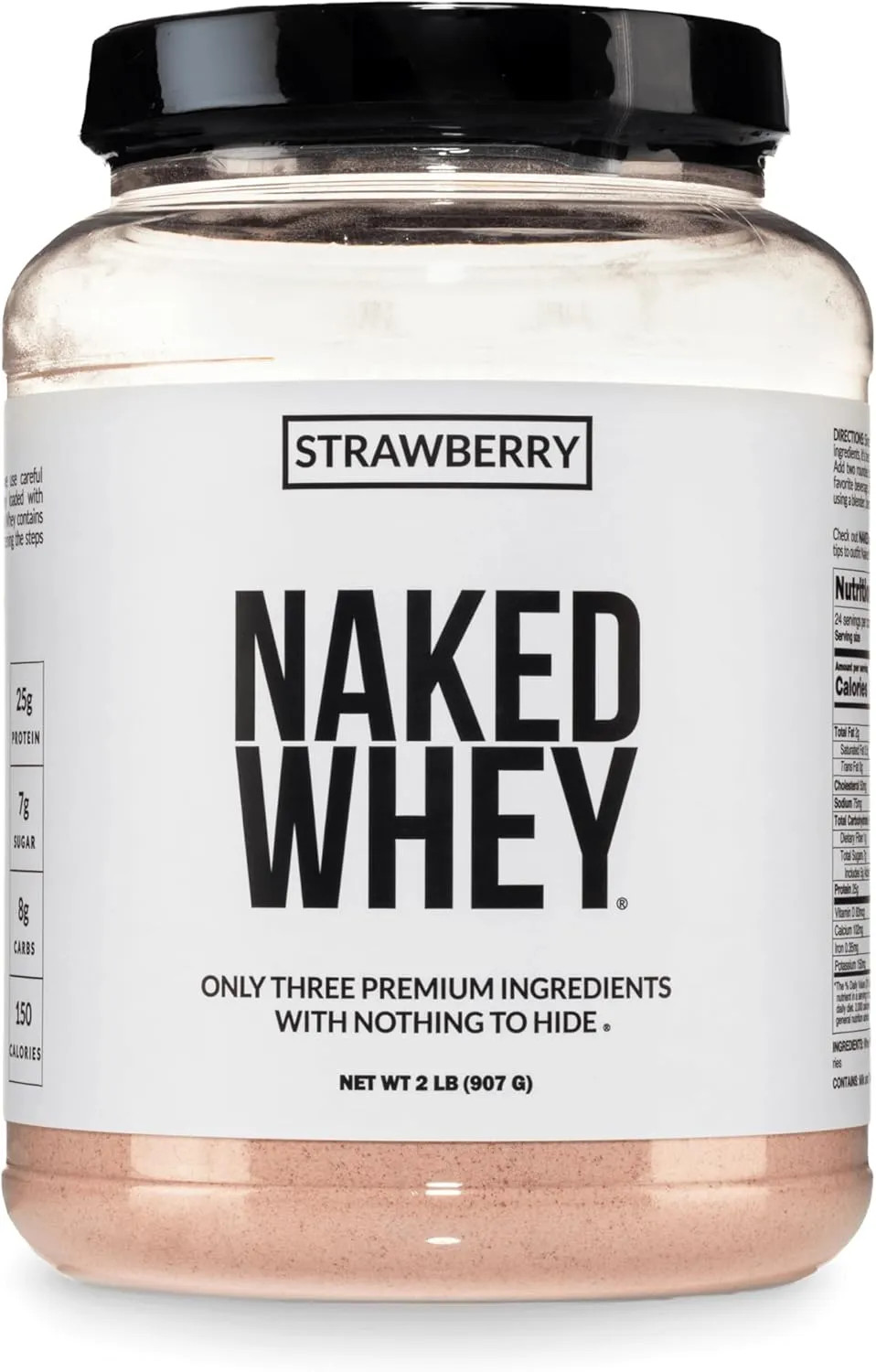 Naked Whey Chocolate Protein Powder Grass Fed 3 Ingredient 24 Servings
