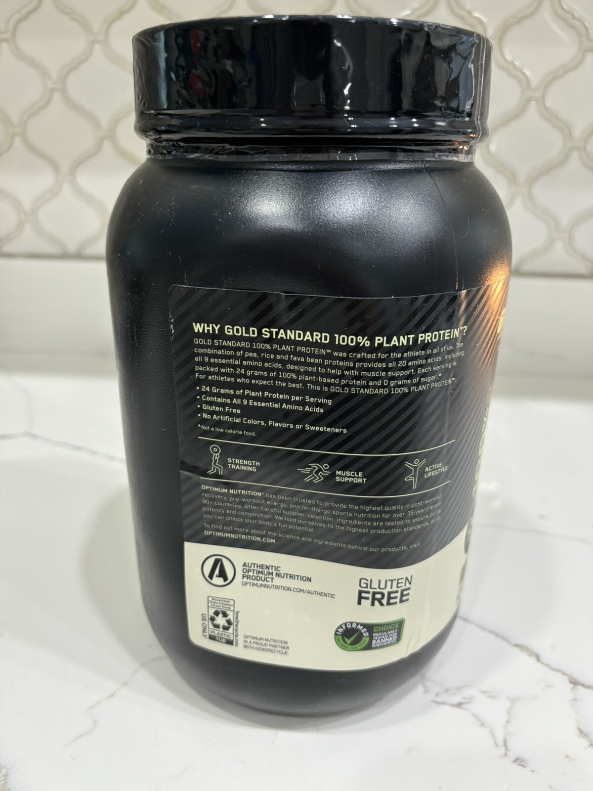 Gold Standard 100% Plant Based Protein Powder, Rich Chocolate Fudge 20 Servings