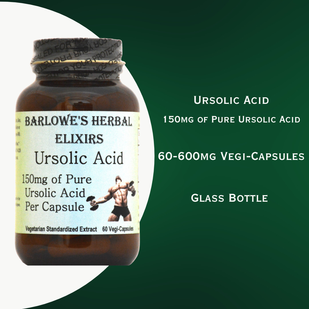 Ursolic Acid – 150mg per Capsule – Build Lean Muscle, Lose Fat – Stearate Free!