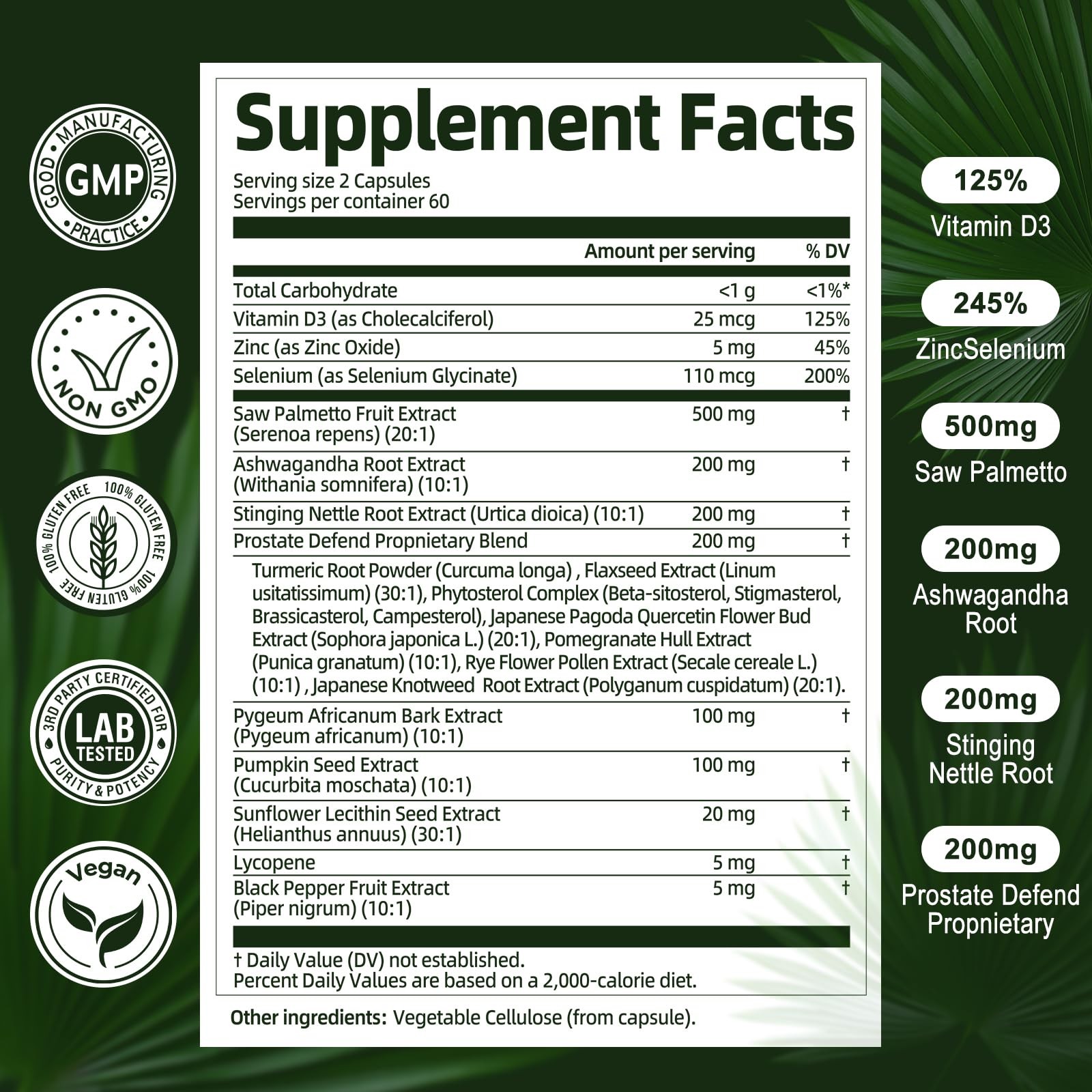 Totaria 2Pack Organic Saw Palmetto – Prostate Health 120 Count (Pack of 2)