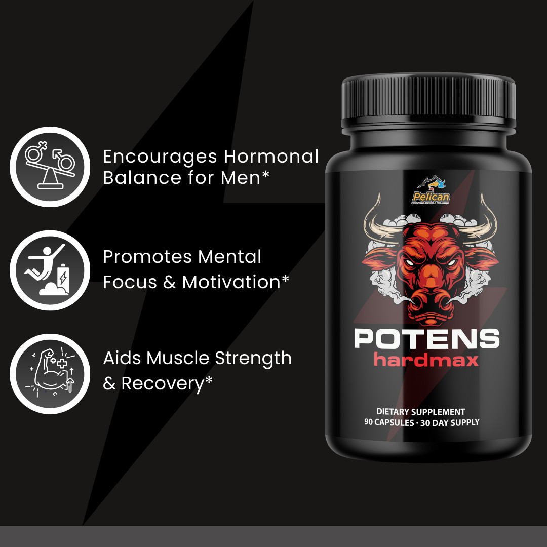 POTENS Hardmax- Bodybuilding & Men’s Health Support- 90 Capsules