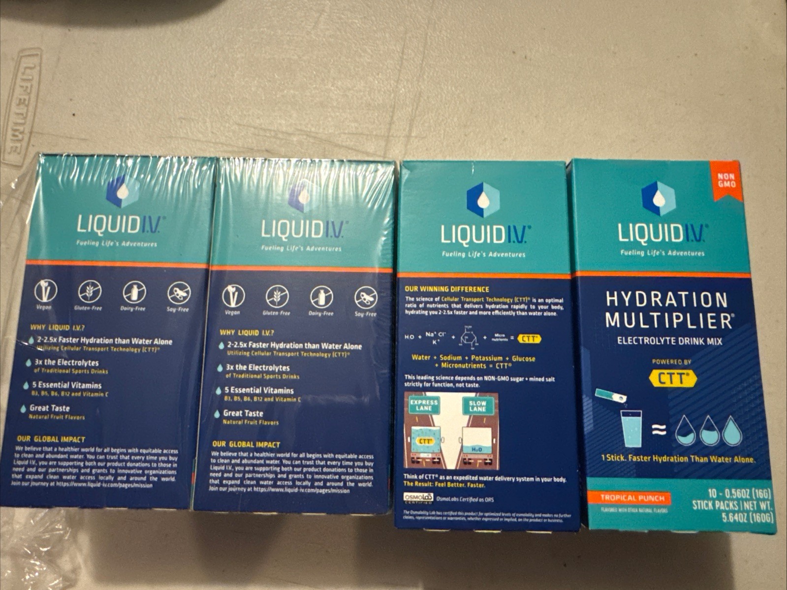 Liquid I.V. Hydration Multiplier Tropical Punch Electrolyte Drink Mix 40 Sticks