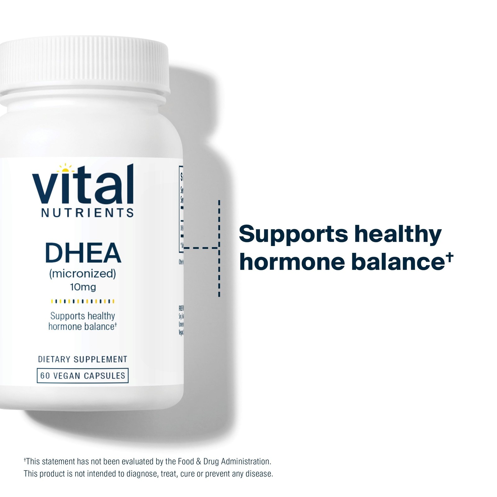Vital Nutrients DHEA 10mg – Vegan Micronized 60 Count (Pack of 1)