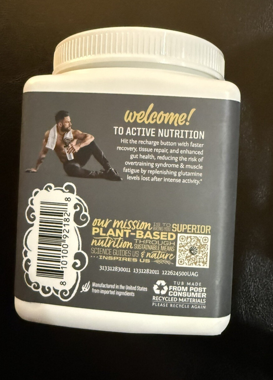 Active Glutamine Muscle Recovery & Gut Health Support 100 Servs EXP 2/27 NEW
