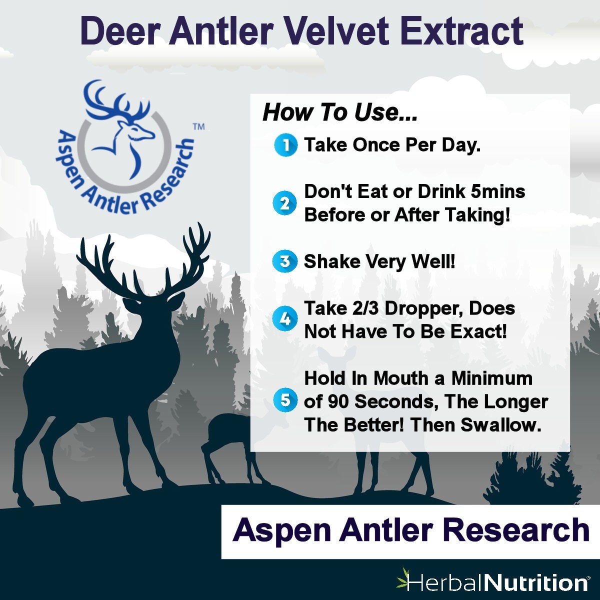 Deer Antler Velvet Extract IGF-1 Gold 20mgs 100% American Antler Velvet!