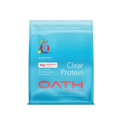 Oath Nutrition 18 Servings Clear Protein Powder – Icy Blue Raspberry