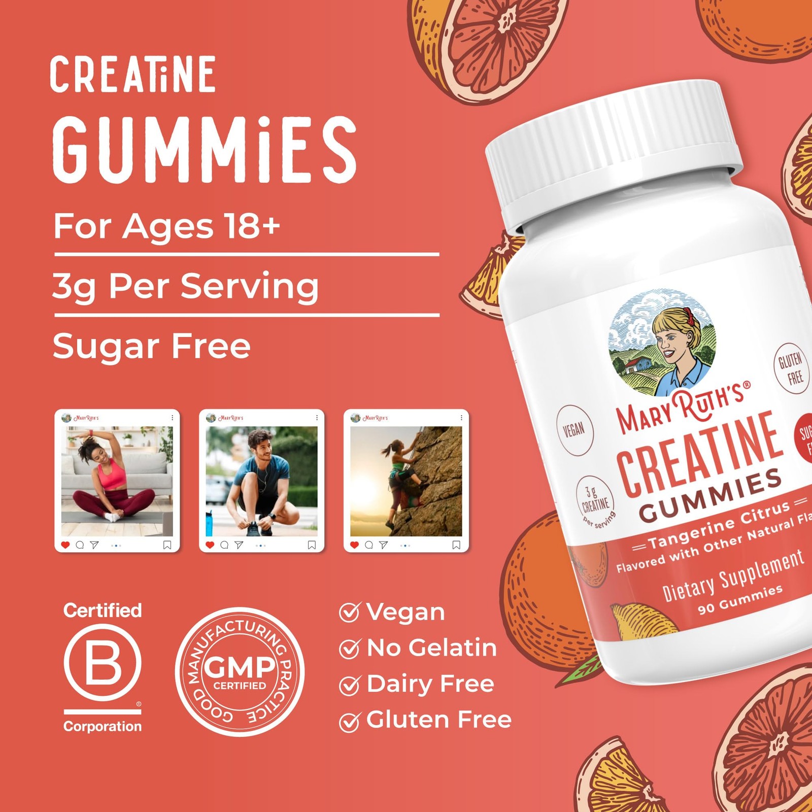 Creatine Gummies | Creatine Monohydrate Gummies | 3g Creatine Per Serving | C…