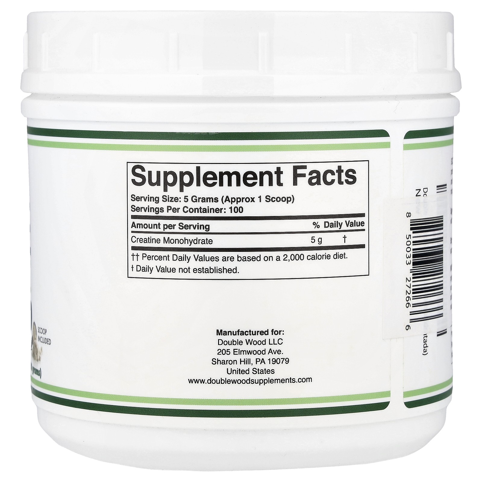 Creatine Monohydrate Powder, Unflavored, 1.1 lbs (500 g)