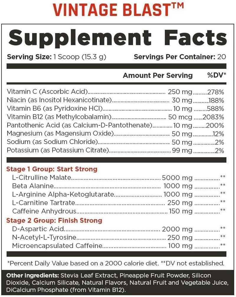 The Lean Muscle Stack – Vintage Burn Energy Supplement, Vintage Brawn Premium Pr