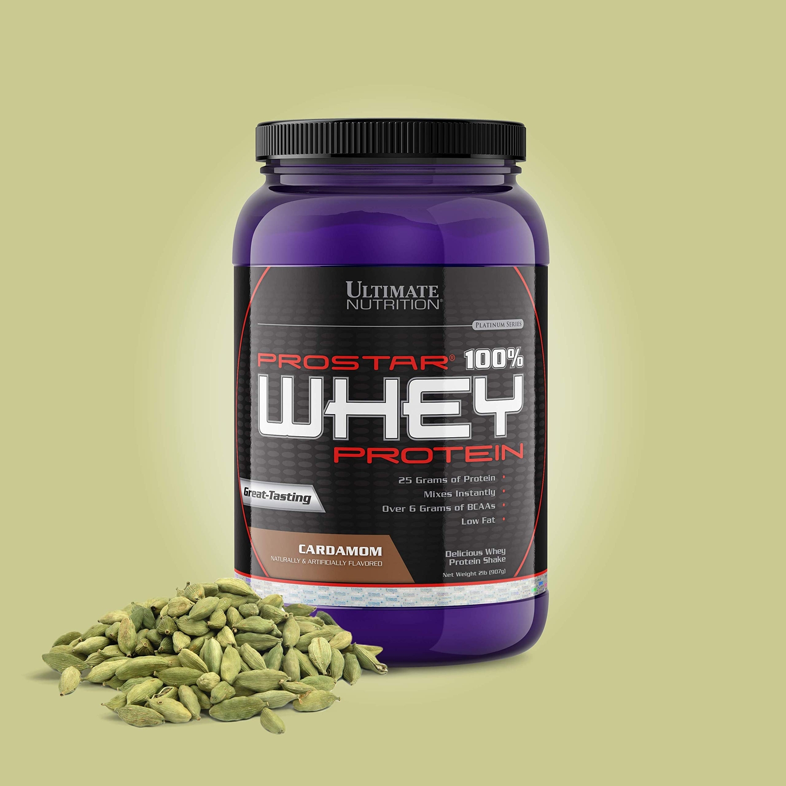 Prostar Whey Protein Powder 25 gm of Protein – 30 Servings, Cardamom, 2 lbs
