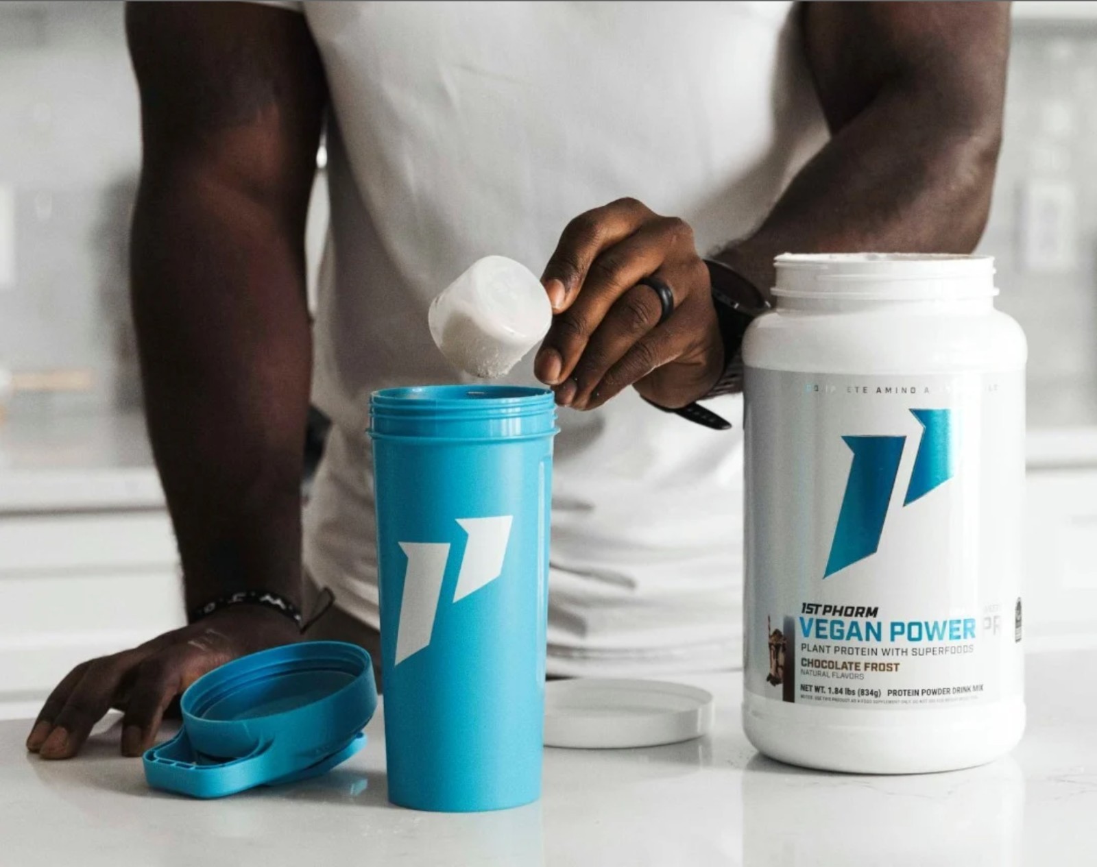 1st Phorm VEGAN POWER PRO PROTEIN 2 lb (30 Serv) Natural Choc Mint BEST BY 11/26